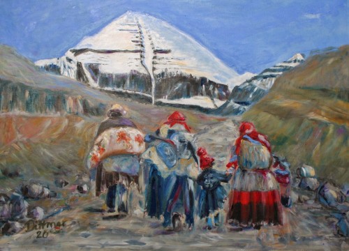 Kailash Pilger, 2020, 80 x 60 cm, Öl